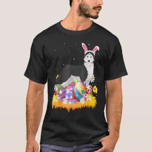 Funny Easter Egg Siberian Husky Dog Easter Sunda T-Shirt