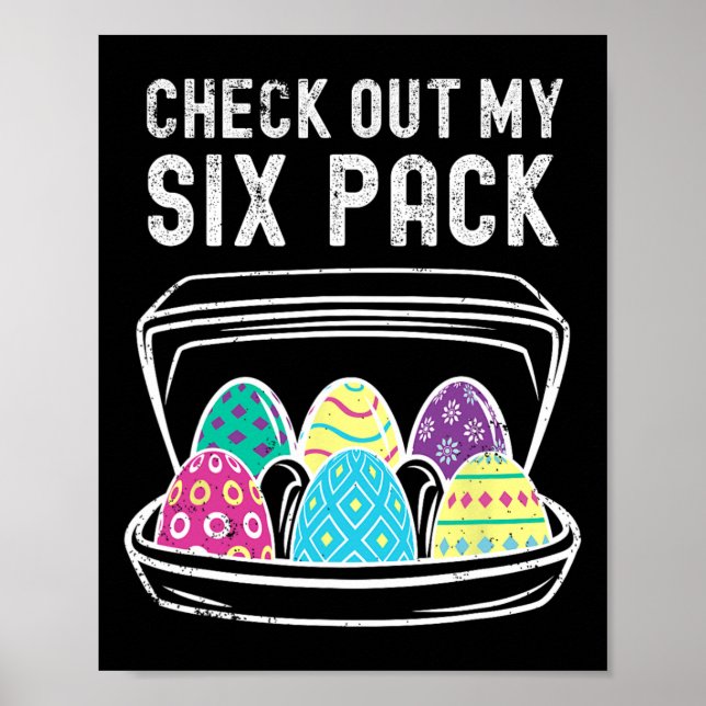 Funny Easter Egg Workout Check Out My Six Pack Abs Poster (Front)