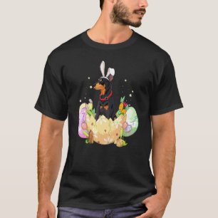 Funny Easter Eggs Doberman Bunny Dog  Christians 1 T-Shirt