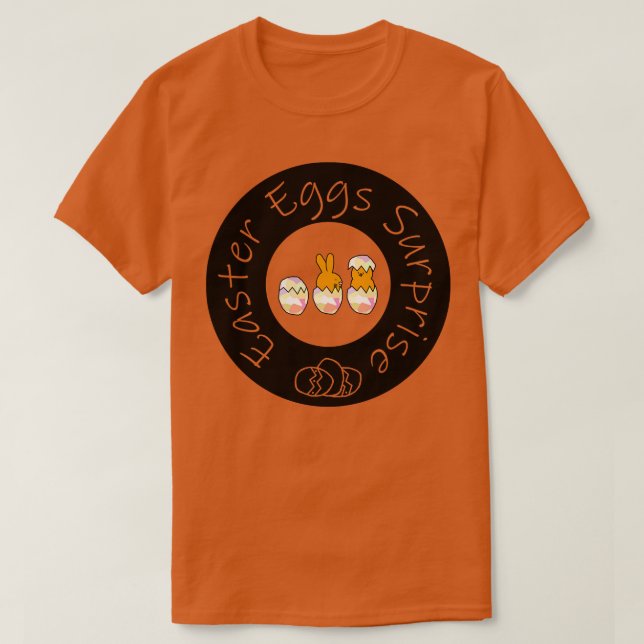 Funny Easter Eggs Surprise Bunny Rabbit T-Shirt (Design Front)
