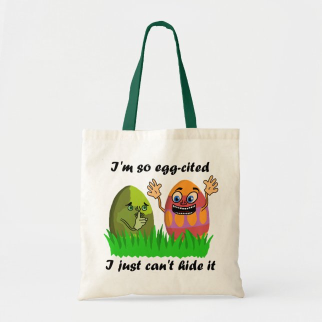 Funny Easter Eggs Tote Bag (Front)