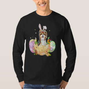 Funny Easter Eggs Yorkie Bunny Dog Christians T-Shirt