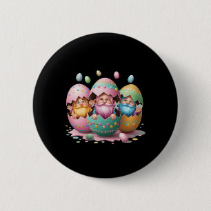 Funny Easter Gnome Egg Easter Gnomes Hatching From 6 Cm Round Badge
