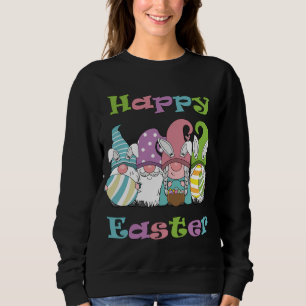 Funny Easter Gnomes With Bunny Ears And Easter Egg Sweatshirt