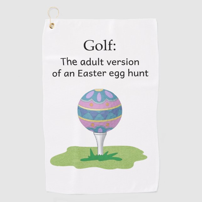 Funny Easter golf towel (Front)