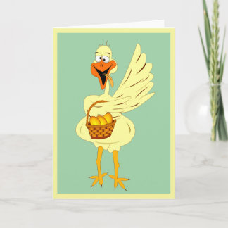 Funny Easter Goose Greeting Card