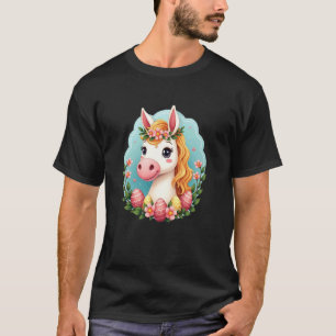 Funny Easter Horse Lover Cowgirl Bunny Ears T-Shirt