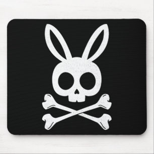 Funny Easter Pirate Jolly Roger Bunny Skull Rabbit Mouse Pad