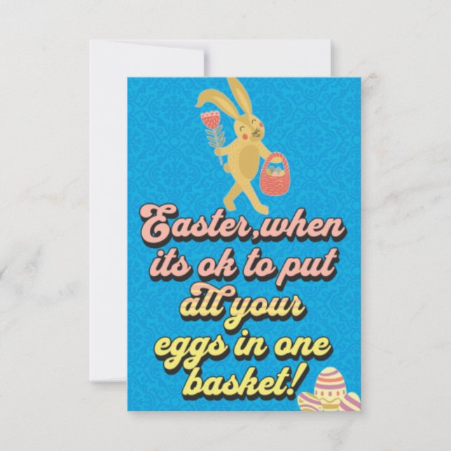 Funny Easter Pun Quote Card (Front)