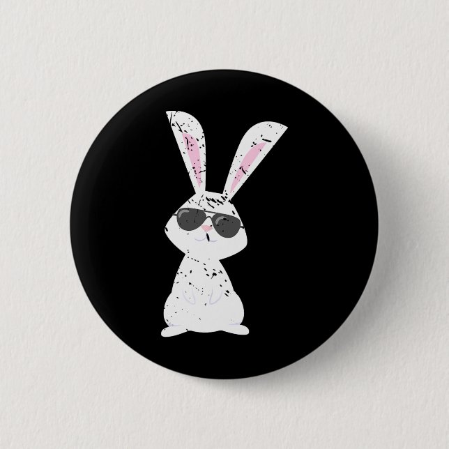 Funny Easter Rabbit Animal Gift Rabbit  6 Cm Round Badge (Front)