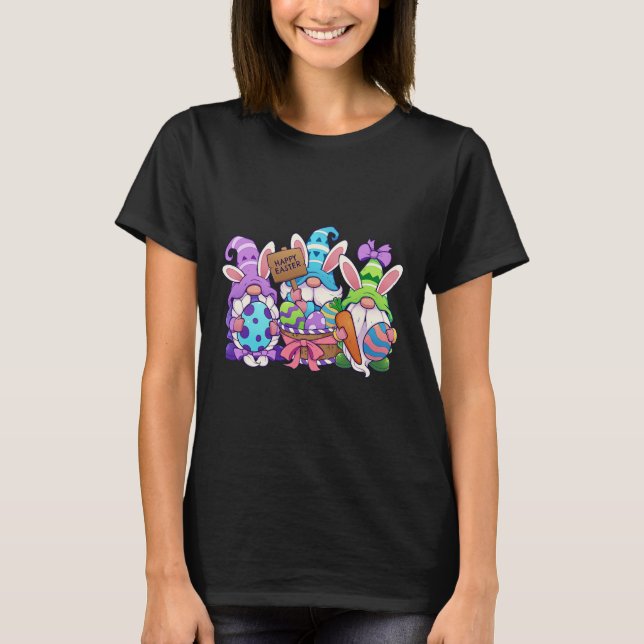 Funny Easter Shirt Happy Easter Gnomes Easter Bysk (Front)