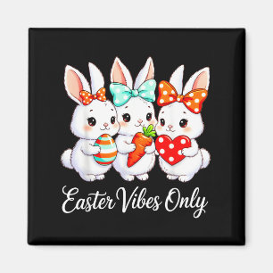 Funny easter squad bunnies family matching retro magnet