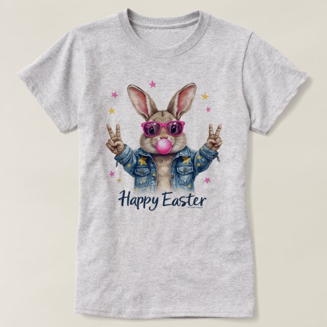 Funny Easter T-Shirt – Cute & Hilarious Bunny (Design Front)