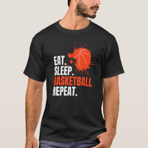 Funny Eat Sleep Basketball Repeat Basketball T-Shirt