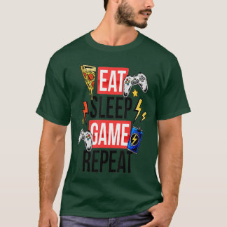 Funny Eat Sleep Game Repeat for Video Games Lovers T-Shirt