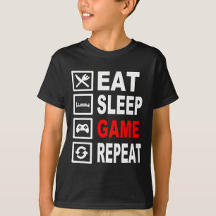 Funny Eat Sleep Game Repeat For Video Games Lovers T-Shirt