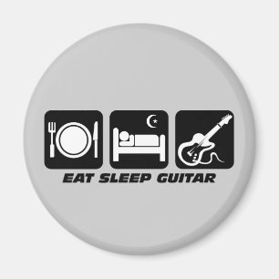 Funny eat sleep guitar magnet