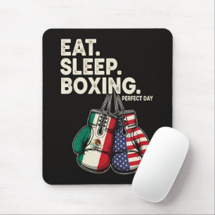 Funny Eat Sleep Repeat Boxing Mouse Pad