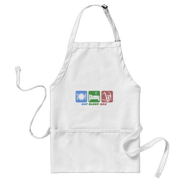 funny eat sleep sax standard apron (Front)