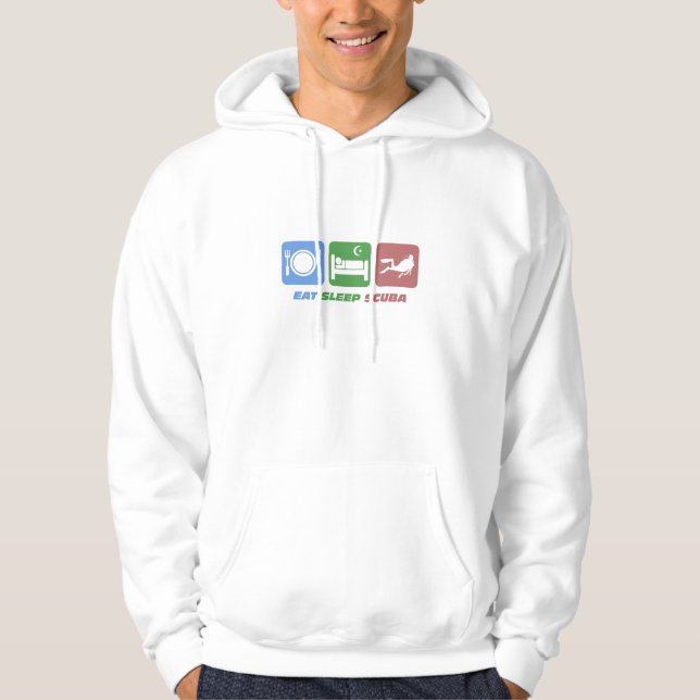 funny eat sleep scuba hoodie (Front)