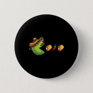 Funny Eating Tacos Cinco De Mayo Boys Kids Woman M 6 Cm Round Badge