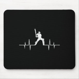 Funny Ecg Cricket Game Lover Gifts Cool Cricket He Mouse Pad