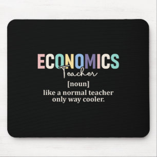 Funny Economics Teacher Definition Retro Back To S Mouse Pad