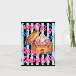 Funny Ed A Dumpling Cute Dumpling Kids Girls Card