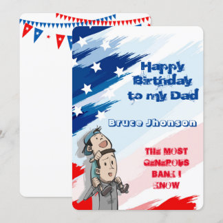 Funny Editable Card for Dad's Birthday