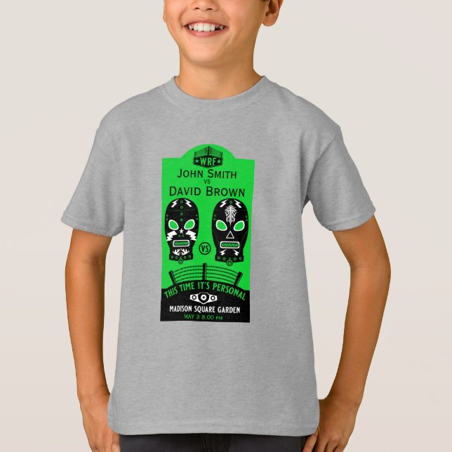 Funny Editable Wrestling Contest T-Shirt (Front)