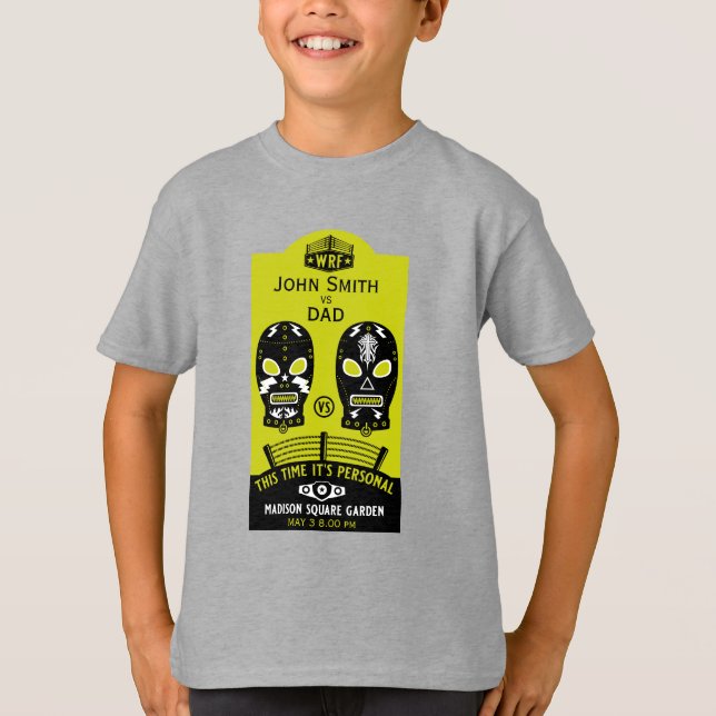 Funny Editable Wrestling Contest T-Shirt (Front)