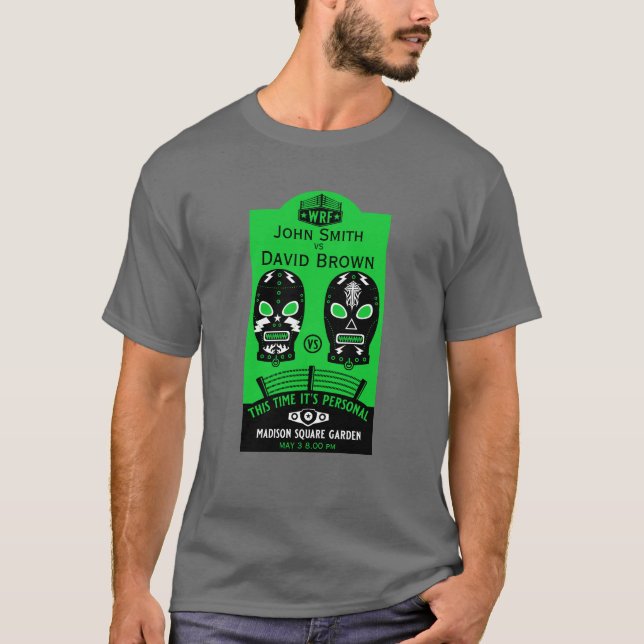 Funny Editable Wrestling Contest T-Shirt (Front)