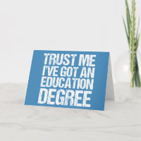 Funny Education Major Graduation Cute Blue Teacher