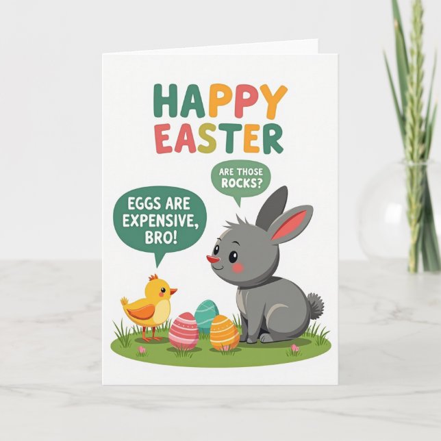 Funny Egg Hunt Question Card (Front)