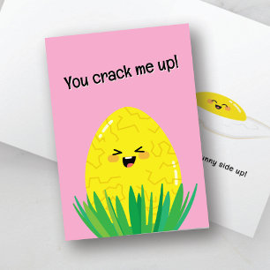 Funny Egg Pun Card You Crack Me Up Sunny Side Up