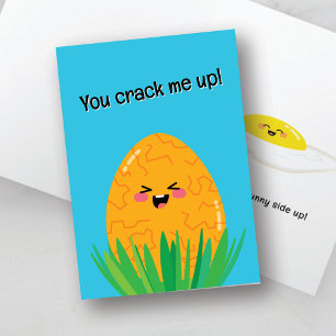 Funny Egg Pun Card You Crack Me Up Sunny Side Up