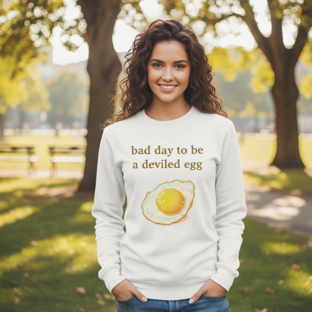 Funny Egg Pun Shirt – “Bad Day to Be a Deviled Egg (Creator Uploaded)