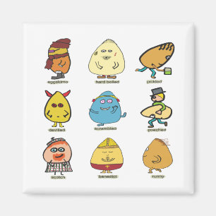 Funny Egg Puns Magnet