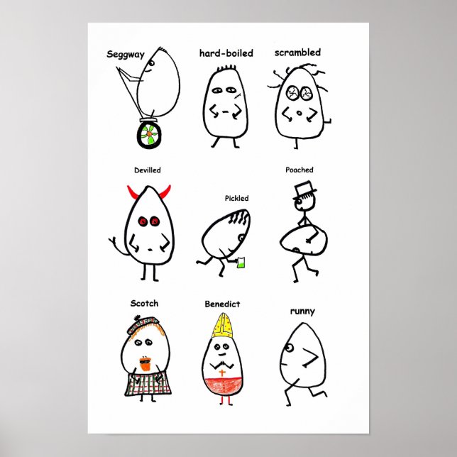 Funny Egg Puns Poster (Front)