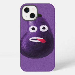 Funny Eggplant Cartoon Character Cute Vegetable iPhone 13 Case