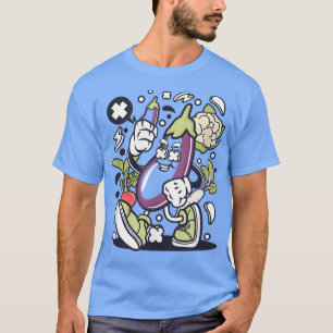 Funny Eggplant Designs For Men Women Fruit Vegetab T-Shirt