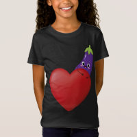 Funny Eggplant With Big Heart Fruit Vegetable Vega