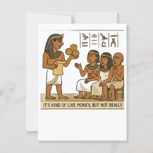 Funny Egyptian Currency Humour Postcard