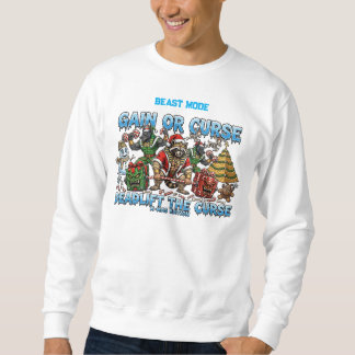 Funny Egyptian Pharaoh Racoon Santa Christmas Gym Sweatshirt