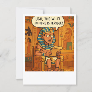 Funny Egyptian Wi-Fi Humour Postcard