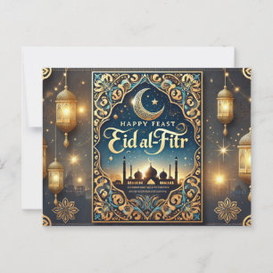 Funny Eid Mubarak– Elegant Islamic Greeting Postcard