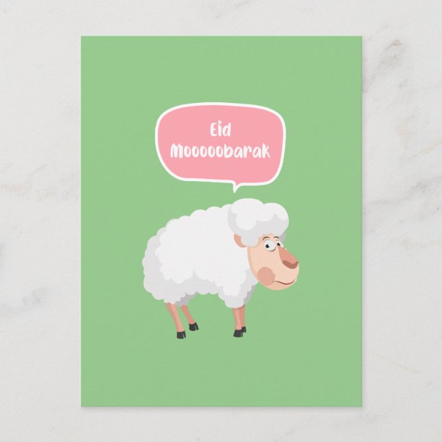Funny Eid Mubarak Holiday Postcard (Front)