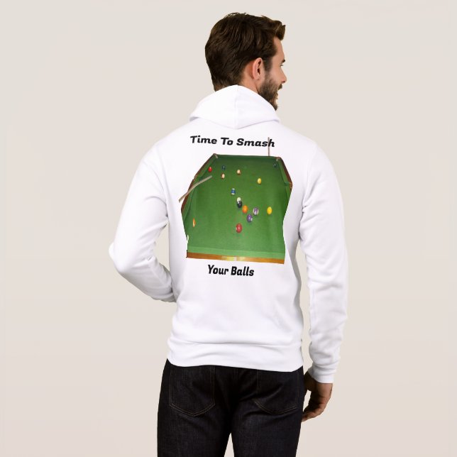 Funny Eightball Smashing Balls,  Hoodie (Back Full)