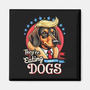 Funny Election 2024 Retro They’re Eating The Dogs  Magnet