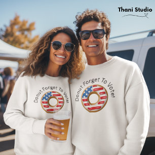 Funny Election Doughnut Forget to Vote Light Sweatshirt